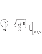 Sieninė jungtis dušo žarnai Oras IL Bagno Alessi One