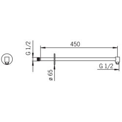Dušo alkūnė potinkinei dušo galvai Oras Hydra