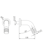 Dušo alkūnė Oras, chromuota