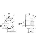 Sieninis dušo išvadas Ravak 701.00