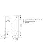 Dušo panelė Sanela SLSN 02E, su integruota elektronika, 24V