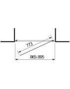 Dušo durys Jika Cubito Pure 90, vieno elemento, varstomos