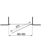 Dušo durys Jika Cubito Pure 100, vieno elemento, varstomos