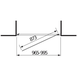 Dušo durys Jika Cubito Pure 100, vieno elemento, varstomos