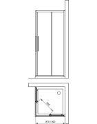 Dušo durys Ideal Standard Kubo 90cm, stumdomos