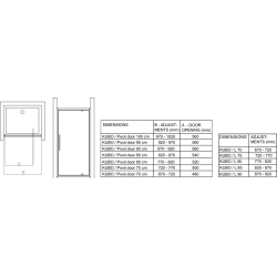 Dušo durys Ideal Standard Kubo 85cm, varstomos