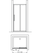 Dušo durys Ideal Standard Kubo 120cm, stumdomos