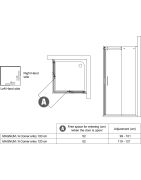 Dušo durys Ideal Standard Magnum 100cm, stumdomos, kairė