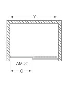 Dušo durys Roth AMD2/1300, slankiojančios