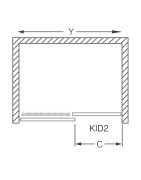 Dušo durys Roth KID2/1300, slankiojančios