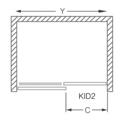 Dušo durys Roth KID2/1500, slankiojančios