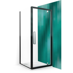 Šoninė dušo sienelė Roth ECDBN, juodos spalvos