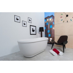 Akmens masės vonia Balteco Xynox Vero, 167x74cm, Balta