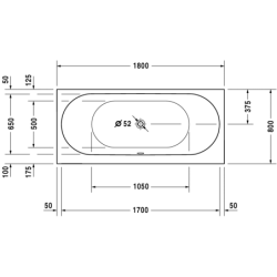 Vonia Duravit Darling New 180x80cm, balta