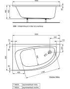 Vonia Ideal Standard Playa 160x90cm, dešinė