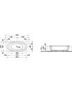 Vonia Laufen Alessi One 203x102 cm, dalinai įleidžiama
