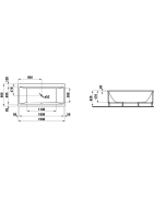 Vonia Laufen Pro 190x90cm, įleidžiama, su rėmu