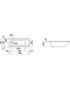 Vonia Laufen Solutions 170x70 cm, įleidžiama