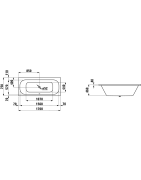 Vonia Laufen Solutions 170x75 cm, įleidžiama