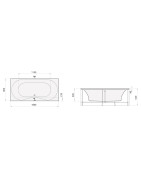 Vonia Paa Prelude 180x80cm, stačiakampė