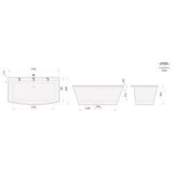 Vonia Paa Step 170x89cm, laisvai statoma