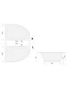 Vonia Paa Tre Grande 170x100 cm, kampinė