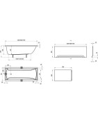 Vonia Ravak Classic 160x70 cm, balta