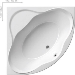 Vonia Ravak NewDay 150x150cm, balta