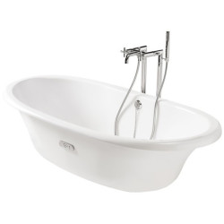 Vonia Roca Newcast 170x85cm, balta, su antislip