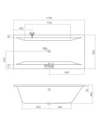 Stačiakampė vonia Roltechnik Savona 170x80 cm