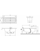Stačiakampė vonia Villeroy Boch Loop&Friends 160x70 cm