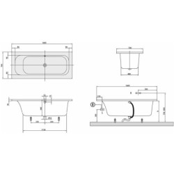 Stačiakampė vonia Villeroy Boch Loop&Friends 160x70 cm