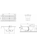 Stačiakampė vonia Villeroy Boch Loop&Friends 170x75 cm