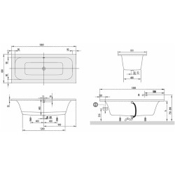 Stačiakampė vonia Villeroy Boch Loop&Friends 180x80cm