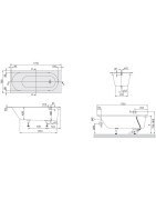 Stačiakampė vonia Villeroy Boch Oberon 170x70cm