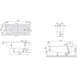 Stačiakampė vonia Villeroy Boch Oberon 170x70cm