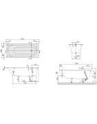 Stačiakampė vonia Villeroy Boch Oberon 180x80 cm