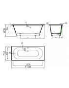 Vonia Vispool Evento 175x75 cm