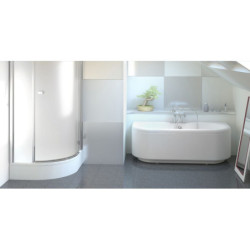 Vonia Vispool Londra 170x76 cm, asimetrinė