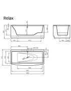 Vonia Vispool Relax 170x81cm, stačiakampė