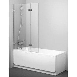 Vonios sienelė Ravak BVS2-100, su skaidriu stiklu, kairė