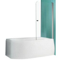 Vonios sienelė Roth TV1/800, sidabras, skaidrus stiklas