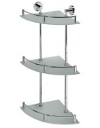 Triguba kampinė lentynėlė Bemeta Omega, stiklinė