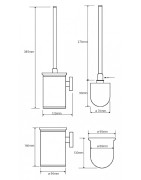 WC šepečio laikiklis Bemeta Omega, pakabinamas, baltas