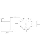 Kabliukas Bemeta Omega, 55x55mm