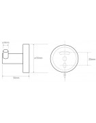 Kabliukas Bemeta Omega, 55x55mm, dvigubas