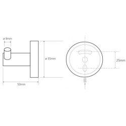 Kabliukas Bemeta Omega, 55x55mm, dvigubas