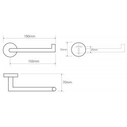 Tualetinio popieriaus laikiklis Bemeta Omega, horizontalus