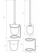 WC šepečio laikiklis Bemeta Omega, pastatomas, juodas