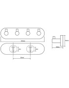 Pakaba Bemeta Omega, su 4 kabliukais